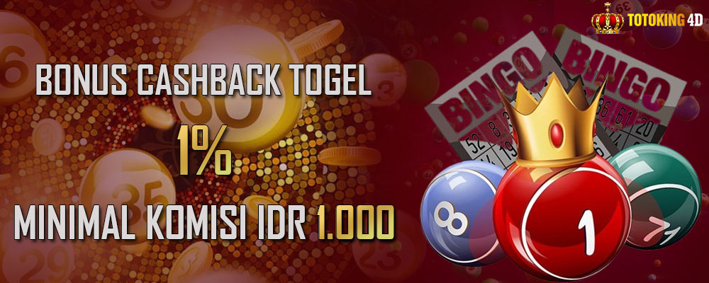 Cashback Mingguan Toto 1%